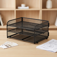 Organizador de Archivos Metálico de 3 Niveles, Desmontable y Plegable, Personalizable al por Mayor, para Oficina, Hogar, Escuela y Lugar de Trabajo