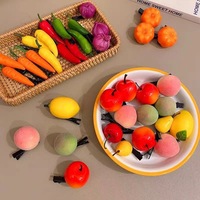 Pince à cheveux en forme de fruit simulé, mignonne et amusante, motif fraise, petite, articles en vrac à vendre