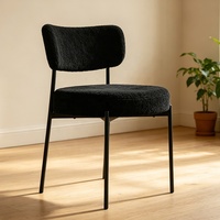 Fauteuil capitonné Teddy de luxe nordique de haute qualité, chaises de salon, ensemble de table à manger