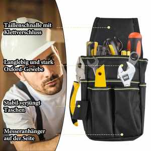 Bolsa de Herramientas con Cinturón, Mini Bolsa de Herramientas, Organizador de Herramientas Multiusos para Artesanos, Electricistas, Técnicos de Mantenimiento - Product Image 6