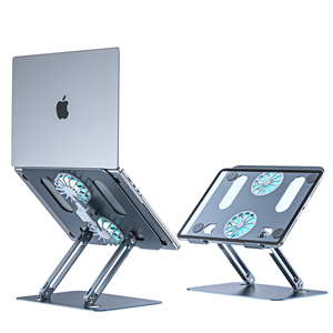 Boneuy แท่นระบายความร้อนด้วยอากาศโลหะ P89F, แท่นยกสำหรับโต๊ะพับได้แผ่นระบายความร้อนแล็ปท็อปปรับความสูงได้สำหรับแล็ปท็อปขนาด14 ~ 17.3 - Product Image 2