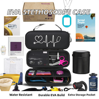 Kotak Stetoskop EVA Kustom Tahan Air, Tahan Guncangan, Tahan Debu 3M untuk Classic III Mesh Pocket-Nurse Travel Accessory Custom