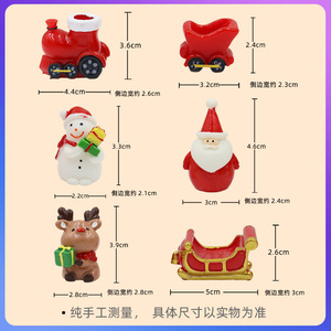 Lote de 100 Figuras de Reno en 3D, Adornos Navideños de Dibujos Animados para Jardín de Hadas, Manualidades de Resina - Product Image 4