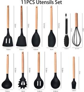 Ensemble d'ustensiles de cuisine colorés antiadhésifs Spatule en silicone Ensemble de cuisine pour ustensiles de cuisine 19 pièces - Product Image 3