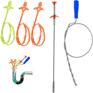 19.6 pollici 5-in-1 lavello serpente pulitore monouso <span class=keywords><strong>scarico</strong></span> coclea per capelli e draga draga efficace rimozione degli zoccoli di <span class=keywords><strong>scarico</strong></span> - Product Image 1