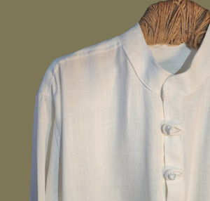 <span class=keywords><strong>Camicia</strong></span> in <span class=keywords><strong>Lino</strong></span> Organico da <span class=keywords><strong>Uomo</strong></span> a Maniche Lunghe, Slim Fit, Estiva, Comoda, Casual, Personalizzabile - Product Image 3