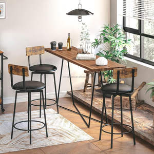 24.4 Inches Stool <strong>Bar</strong> <strong>Chairs</strong> <strong>with</strong> <strong>Backs</strong> <strong>Breakfast</strong> Swivel <strong>Bar</strong> Stool <strong>with</strong> Footrest Counter for Dining Room Kitchen <strong>Bar</strong> - Product Image 6
