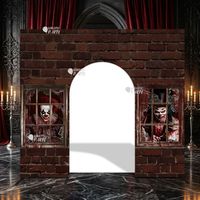 Portique d'accueil Halloween 10x9ft avec ouverture arquée, cadre en aluminium robuste 32mm, pour maison hantée, stock local, expédition rapide