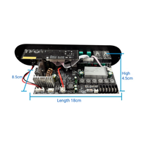 Amplificateur domestique mini 2.1 canaux haute puissance pour sortie 5.0 100W+50W2, en alliage d'aluminium, double entrée MIC, radio FM HiFi