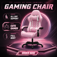 Chaise de bureau ergonomique moderne en cuir pivotante pour le gaming, avec hauteur réglable et design luxueux