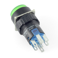 LAS1 commutateur ONPOW (CE, ROHS) 16mm LAS1-AY-11/R/220 V/P 1NO1NC momentanée bouton-poussoir en plastique