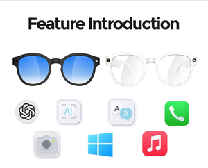 แว่นตาอัจฉริยะ AI รุ่นใหม่ล่าสุด กล้อง 500 ล้านพิกเซล วิดีโอ 1080P รองรับ Chatgpt ผู้ช่วย AI พร้อมลำโพงแปลภาษา แม่เหล็ก - Product Image 6