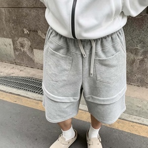 Shorts en molleton français personnalisés pour hommes, vente en gros, décontractés, avec cordon de serrage, poches, tricotés, 100% coton, style streetwear pour hommes - Product Image 1