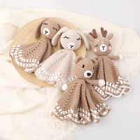 Nouveau-né bébé coton Crochet couette couverture de sécurité tricot naissance nouveau-né fournitures enfants jouets bébé anneau de dentition hochets cadeaux produit