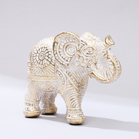 ROOGO Famille de Trois Statues d'Éléphants, Ornements Vintage Sculptés en Résine, Pot de Fleurs Personnalisé avec Trou de Drainage, Fait Main, Style Bohème