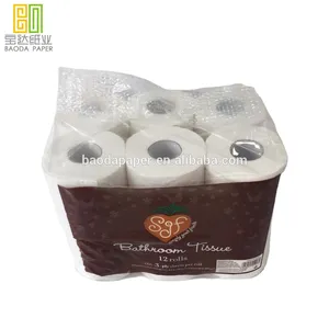 Hot Koop En Populaire Zachte Comfortabele Custom Merknaam Toiletpapier 100% Houtpulp In Thailand Standaard Roll Core