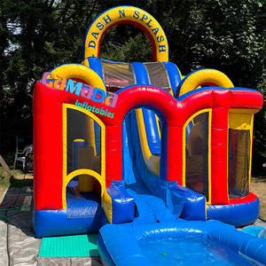 Castillo Inflable con Tobogán Dash N <span class=keywords><strong>Splash</strong></span> para Niños, Juegos Inflables, Combo Acuático, Castillo Gigante con Obstáculos para Fiestas - Product Image 2