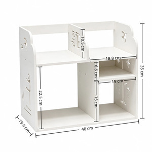 Desktop Shelving <b>Unit</b> 4 Layers Multi Compartment Storage Rack For <b>Office</b> Desk Bookshelf Student Dormitory Organizer - Product Image 2