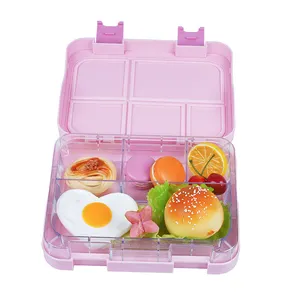 Household items eco-friendly plastic 5 compartment kids bpa free tiffin bento lunch box