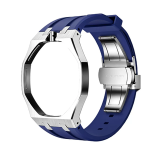Boîtier de montre de luxe en acier inoxydable Blues pour kit de modification <span class=keywords><strong>Swatch</strong></span> Lépine - Style Royal - Kit de conversion de montre de poche avec couronne à 12 heures - Product Image 3