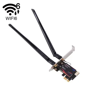 VCOM内部计算机无线PCI-E网卡3000Mbps IEEE 802.11AC WiFi6，带2 * 5dBi未固定天线