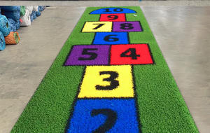 Gym Runway Pattern PP+PE <strong>Artificial</strong> <strong>Grass</strong> 20-50mm High Density Anti-Slip for Gateball Football Field Indoor Sports - Product Image 6