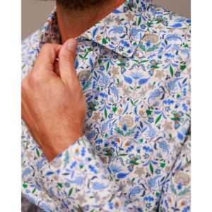 Chemise décontractée d'été pour homme Liberty of London en lin tissé satiné anti-froissement à manches courtes, taille 6XL, motif 3D, emballage individuel - Product Image 2