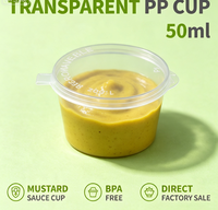 Gobelets jetables personnalisés en PP pour sauces, petits récipients de qualité alimentaire pour huile d'olive, pour importateurs de restauration rapide, achat en gros