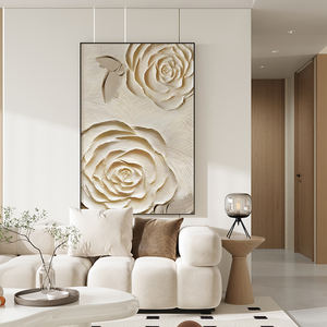 Dipinti a Olio Originali di Fabbrica Personalizzati Dipinti a Mano al 100% con Fiori Bianchi Grandi Moderni a Rilievo 3D <span class=keywords><strong>per</strong></span> Decorazione Domestica Arte da Parete da Appendere - Product Image 1