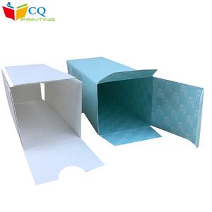 Caja <span class=keywords><strong>de</strong></span> embalaje <span class=keywords><strong>de</strong></span> papel corrugado ecológico personalizada para cosméticos, caja <span class=keywords><strong>de</strong></span> papel plegable con doble cierre inferior personalizada para el cuidado <span class=keywords><strong>de</strong></span> la piel. - Product Image 3