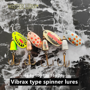 เหยื่อปลอมแบบสปินเนอร์เบท <span class=keywords><strong>MISTER</strong></span> LURE รุ่นปรับแต่งได้ น้ำหนัก 4 กรัม 6 กรัม 10 กรัม 13 กรัม 16 กรัม 24 กรัม แบบปลาแซลมอน ประดับเลื่อมโลหะหลากสี - Product Image 4