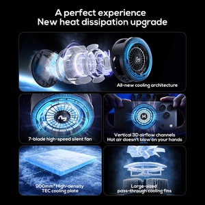 MEMO CX24 High Power 18W Magnetic RGB Light Mobile Cooling Fan Light Weight Gaming Phone Cooler - Product Image 4