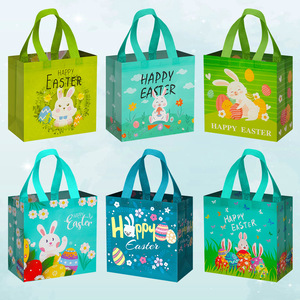 Bolsa <span class=keywords><strong>de</strong></span> <span class=keywords><strong>Compras</strong></span> <span class=keywords><strong>de</strong></span> Tela No Tejida <span class=keywords><strong>de</strong></span> 22*23*11cm, Acepta Logotipo Personalizado, Bolsa <span class=keywords><strong>de</strong></span> Regalo para Conejitos <span class=keywords><strong>de</strong></span> Pascua, Bolsas Reutilizables Laminadas - Product Image 2