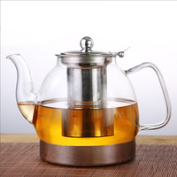 Offre Spéciale vente en gros 800ml 1200ml cuisinière sûre théière bouilloire théière théière en verre avec infuseur amovible