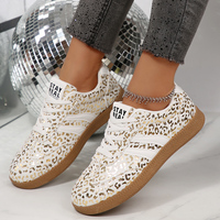 Nouvelles baskets rétro pour femmes 2026 à imprimé léopard holographique, à lacets, légères, avec semelle en caoutchouc amortissante, chaussures décontractées pour la marche