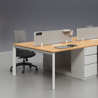 Station de travail de bureau ergonomique en acier économique Grands Furniture avec gestion des câbles, design durable, utilisation commerciale, bureau pour le personnel