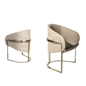 Silla de Comedor de Diseño Moderno Europeo, Estructura de Acero Dorado para Hotel y Restaurante, Silla de Comedor Clásica Nórdica - Product Image 1
