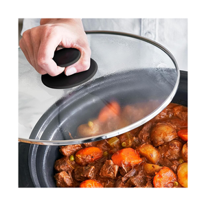 Cuisinière lente <span class=keywords><strong>électrique</strong></span> 4L 4.5L 5L en argent brossé, manuelle, 3 réglages de température, fonction maintien au chaud, compatible lave-vaisselle, couvercle en verre - Product Image 3