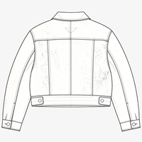 Veste en jean vintage pour homme, coupe courte, délavée à l'acide, effet usé, style streetwear hip-hop avec fermeture éclair
