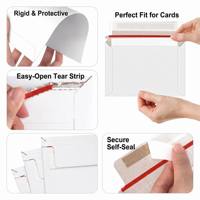 Enveloppes rigides en carton personnalisées JIN OU avec logo et taille sur mesure, auto-adhésives, plates, pour fournitures d'expédition professionnelles TCG