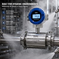 1.5 Inch DN40 Sanitary Electromagnetic Flow Meter | SS316L PFA or Ceramic Liner | Tri-clamp Hygienic Flowmeter for Milk Juice