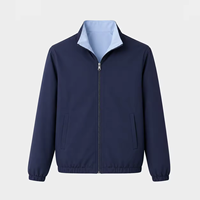 Veste zippée réversible pour homme, hiver, écologique, respirante, coupe-vent, double face, col montant, qualité supérieure, décontractée, vente en gros