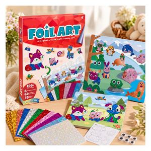 Kit de Manualidades con Láminas de Dinosaurios Personalizadas, Pegatinas Metálicas, Juego de Colorear Prehistórico, Regalo Educativo para Niños Escolares - Product Image 6
