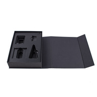Boîtes d'Emballage Magnétiques en Papier Kraft Noir de Luxe de Haute Qualité, Premium pour Électronique 3C