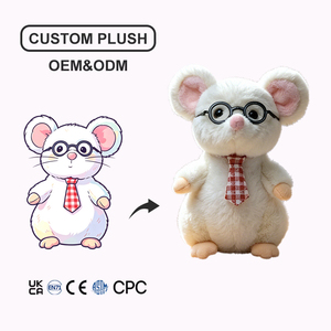 Juguete de Peluche Personalizado de Ratón, Muñeco de Ratón Adorable de Algodón PP Ecológico, Peluche Suave Bordado, Regalos para Niños, Venta al por Mayor OEM - Product Image 1