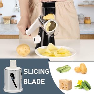Kitchen Tools & Gadgets Vegetable <b>Cutter</b> Potato <b>Cutter</b> Round Rotary Cheese Grater Multifunctional Machine With Handle Utensils - Product Image 5