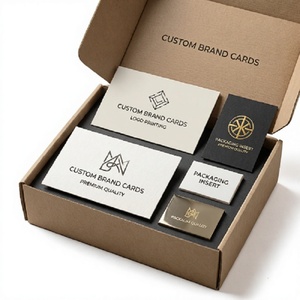 Cartes de marque personnalisées en vrac, cartes d'insertion OEM avec logo pour l'e-commerce et la vente au détail, papier couché, papier artistique, impression numérique - Product Image 1