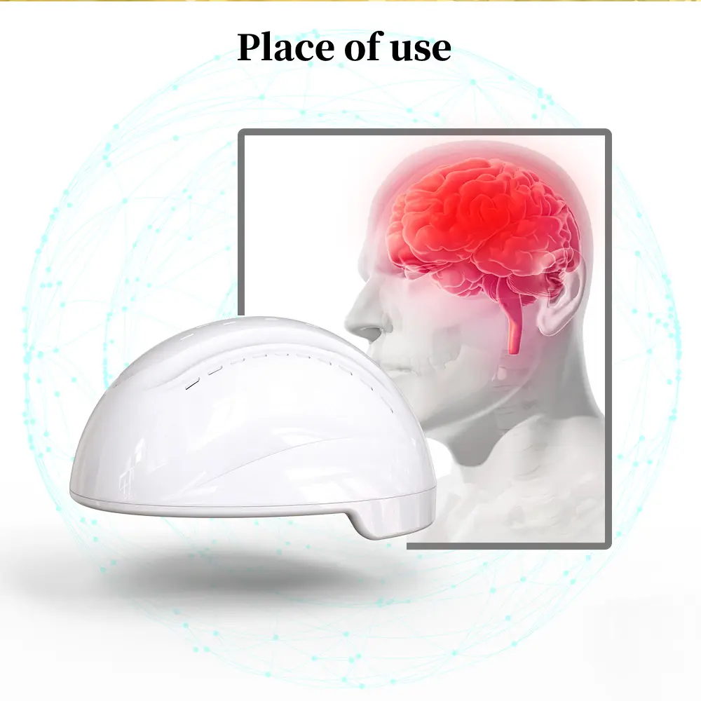 810nm Transcranial magnetic stimulation Red Light Infrared Anxiety Treatment Therapy helmet