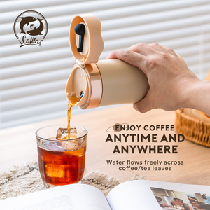 Mug <span class=keywords><strong>isotherme</strong></span> à double paroi en acier inoxydable 304 de 320 ml, type French Press, pour café chaud et froid, idéal pour les voyages - Product Image 3