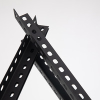 Étagère combinée de stockage pour supermarché, plaque triangulaire universelle en acier à angle noir, fabrication de tôle durable et polyvalente